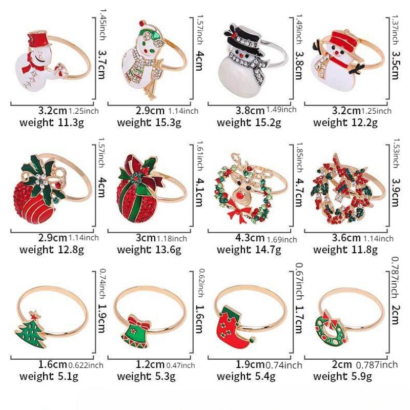 Hot Christmas Thanksgiving Ceremony Sense Napkin Ring Bell Elk Napkin Buckle Napkin Ring Decoration