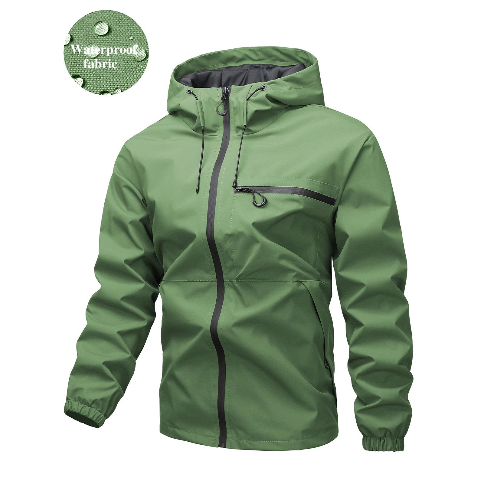 

Men s Windproof Hooded Workwear Jacket - Spring & Autumn Casual Trend M
