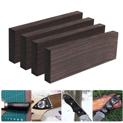 2/4pcs Ebony Lumber Rare Wood Block Handle Blank DIY Craft Handicraft Musical Instruments Tools Replacement Parts