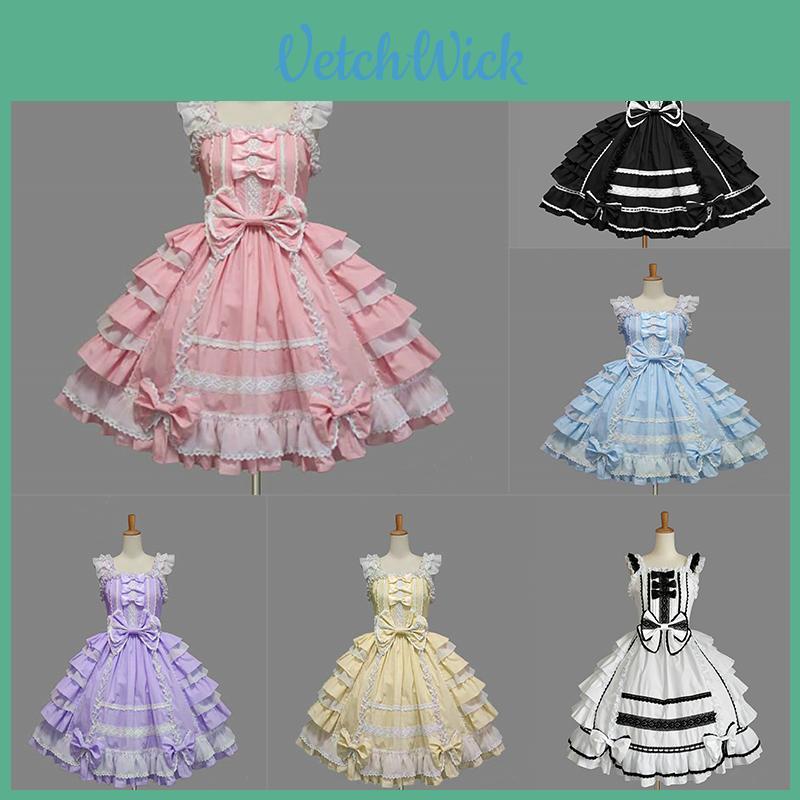 Love Angel Cosplay Costume Chiffon Dress Lolita Gothic Princess Maid Outfit