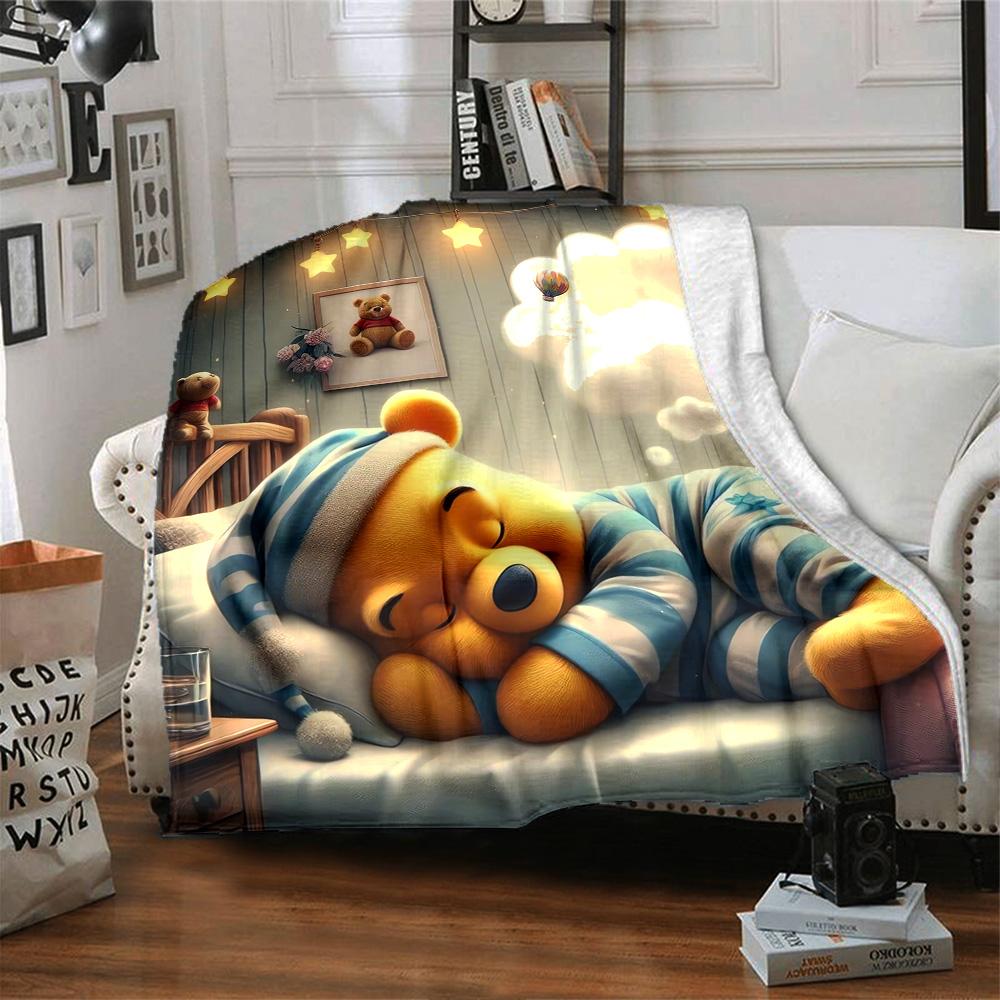 Piglet'S Sweet Dreams Flannel Blanket Super Soft Warm Cozy Blanket For Sofa Bed Office Travel Allseason Home Decor Gift