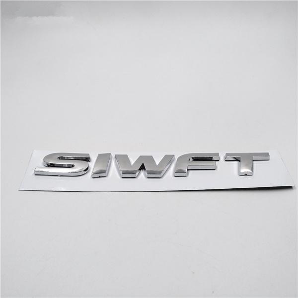 

Наклейка с буквами Swift, значок задней эмблемы автомобиля серебряный