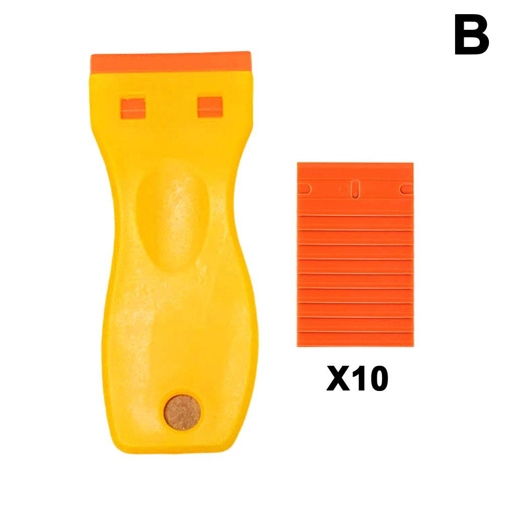 Double Edge Plastic Razor Glass Cleaning Scraper Label Quick Cleaning Razor Glue Remover Window Car Film Sticker Scraper