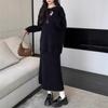 Lazy Wind Knitted Suit Women's Autumn and Winter New Design Sense Positive and Negative Two-piece Sweater Cardigan Skirt Two-piece Set