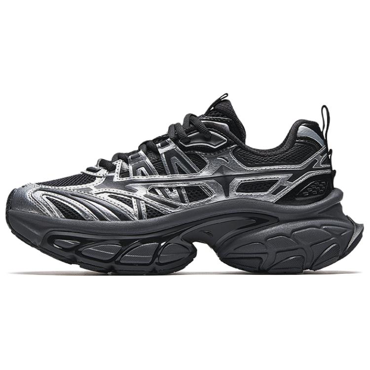 ANTA Retro Dad Shoes Black Silver Women 122538898-1 40