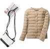 2024 Women's Lightweight Slim Fit Down Jacket: Short Style Autumn/Winter Korean Fashion, Plus Size, Round Neck, Thin Inner Layer