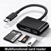 3 In 1 Card Reade Multi In 1 USB 2 0 Type C U Disk TF Card Reader OTG Adapter for Mobile Phone