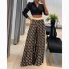 Autumn Women's Fashionable Printed Wide-leg Pants