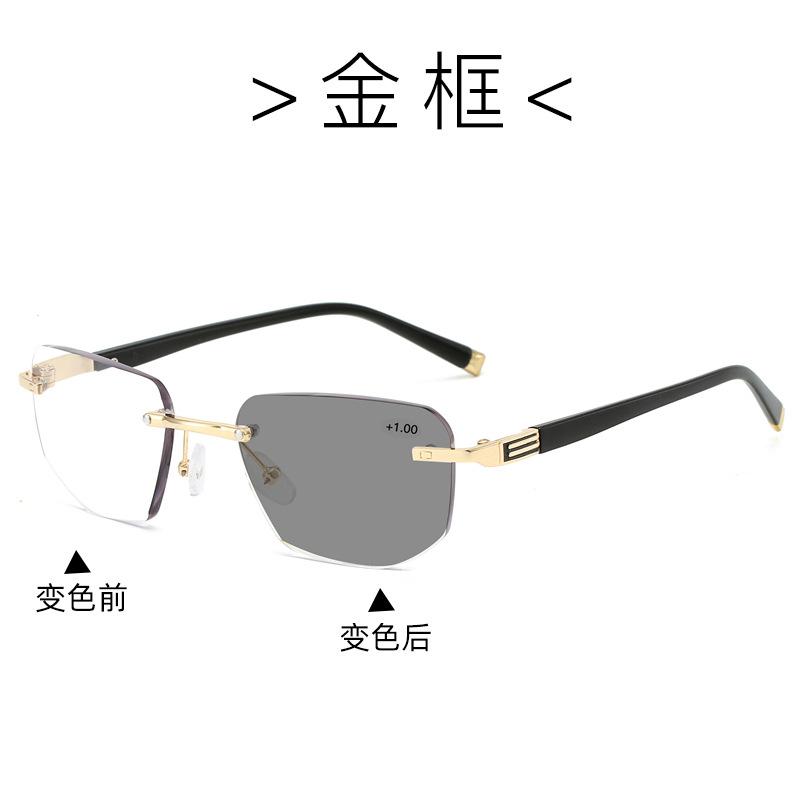 

Frameless Trimmed Reading Glasses Color-Changing Multi-Focus Reading Glasses Far And Near Smart Zoom +100