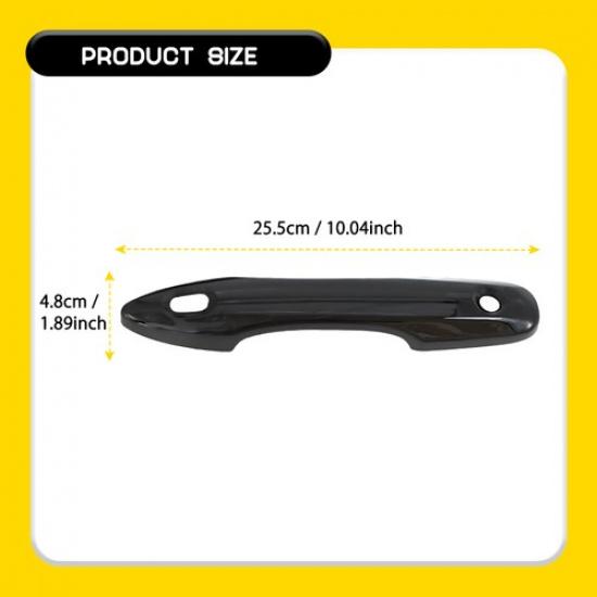 For 2025 Toyota Camry LE XLE SE XSE Gloss Black Door Handle Cover Trim Set 4pc