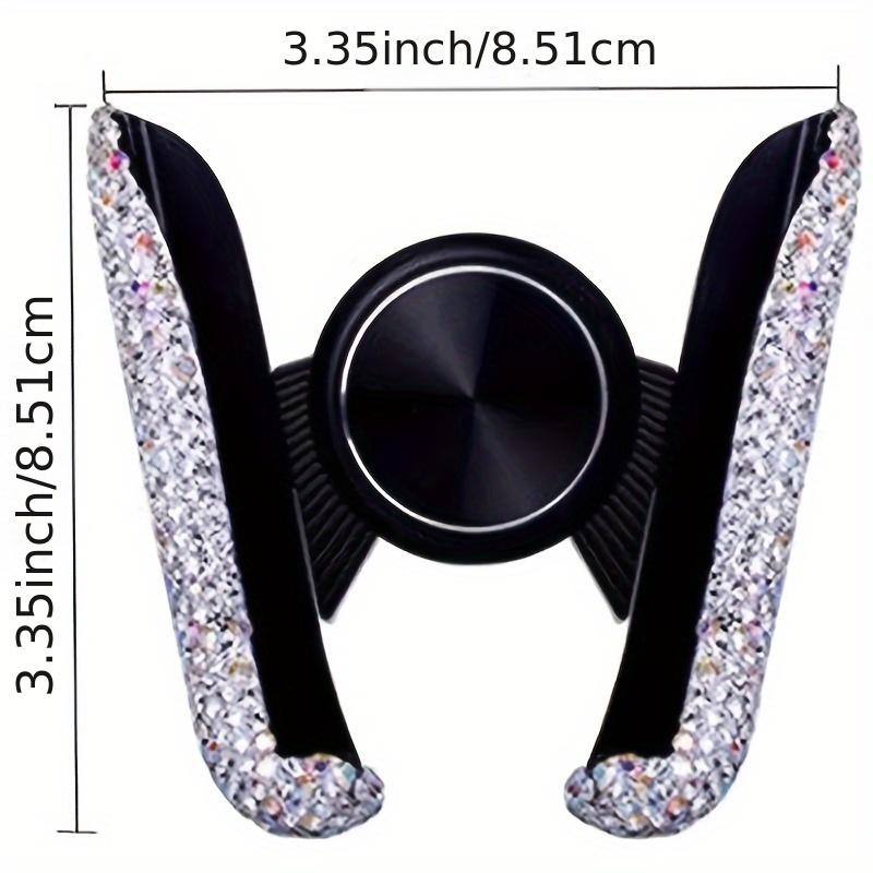 1PC Mobile Phone Holder with Diamond Inlay, Car Navigation Bracket, Air Outlet Snap On Support Bracket, Suction Cup
