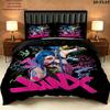 Jinx Pattern Bedding Quilt Set Quilt Cover Pillowcase Home Birthday Gift(1 * duvet cover + 2 * pillowcase, without core)