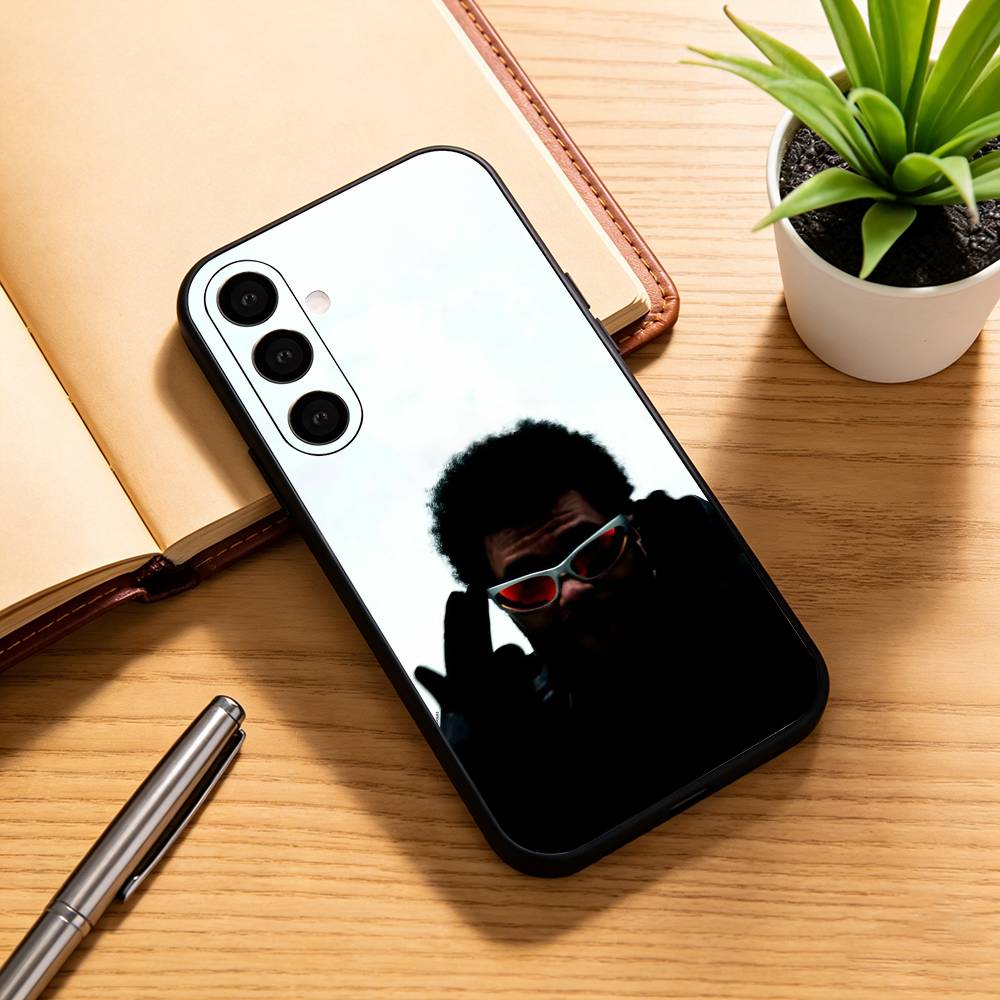 the W-weeknd D-design Phone Case Black Silicone Soft For Samsung Galaxy A73,A72,A71,A70,A53,A52,A51
