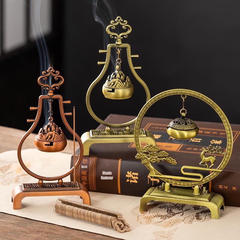 Creative Boshan Hanging Incense Burner for Home Use - Tea Ceremony Ornament for Agarwood & Sandalwood Coil Incense