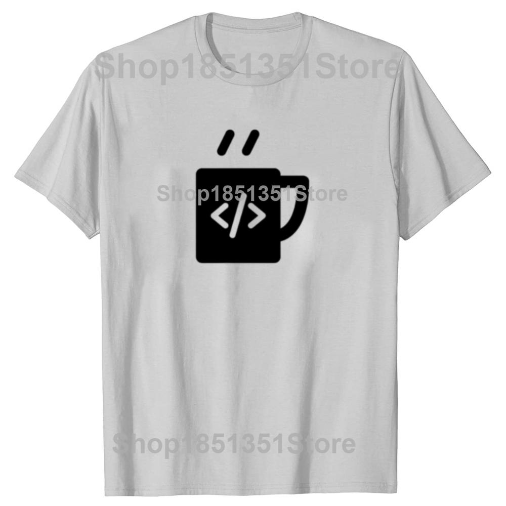 Funny JavaScript Code Coffee Developer Programmer Tshirts Men Womens Fashion Casual Tshirt 100 Cotton Loose Oversized T Shirt