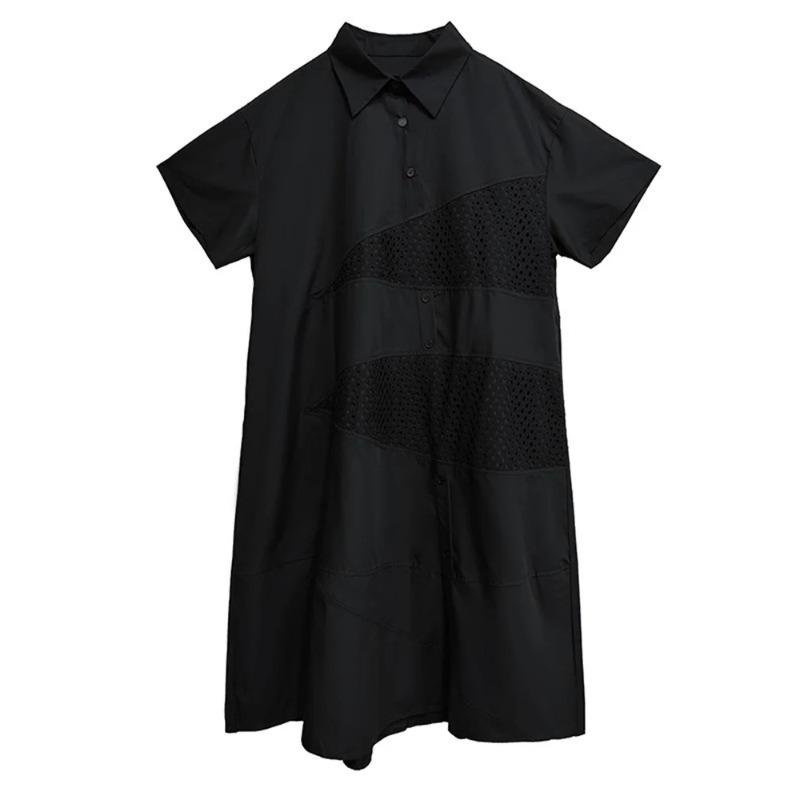 Xitao A-line Short Sleeve Loose Dress HQQ2511