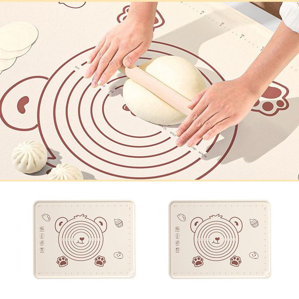 Non-Slip Kneading Dough Mat Reusable Pizza Dough Mat High Quality Silicone Baking Mat Kitchen Use