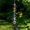 Creative 3D Crystal Rotate Sun Catcher Hangings Decorative Sun Catcher Wind Chime Colorful Rainbow Maker Window
