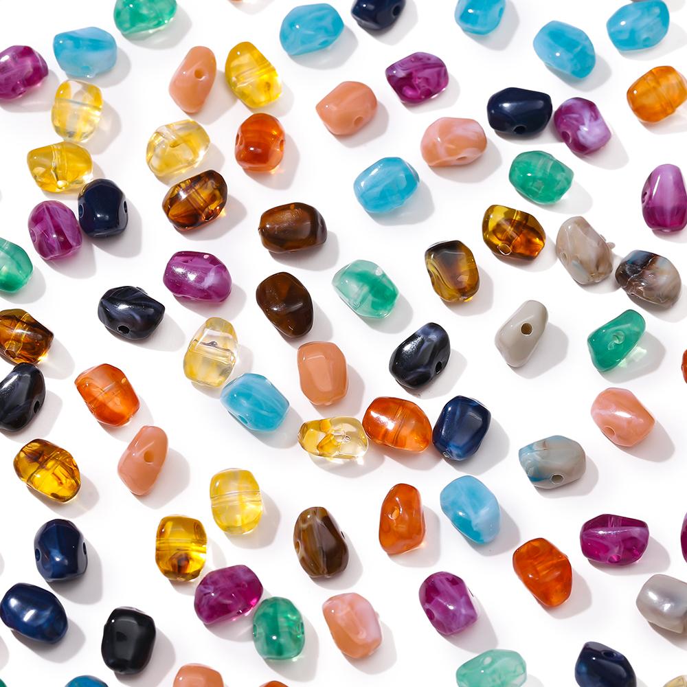 

20pcs/lot 5*9mm Imitation Natural Stone Irregular Acrylic Beads Spacer Beads for Jewelry Making DIY Charms Bracelets Accessories