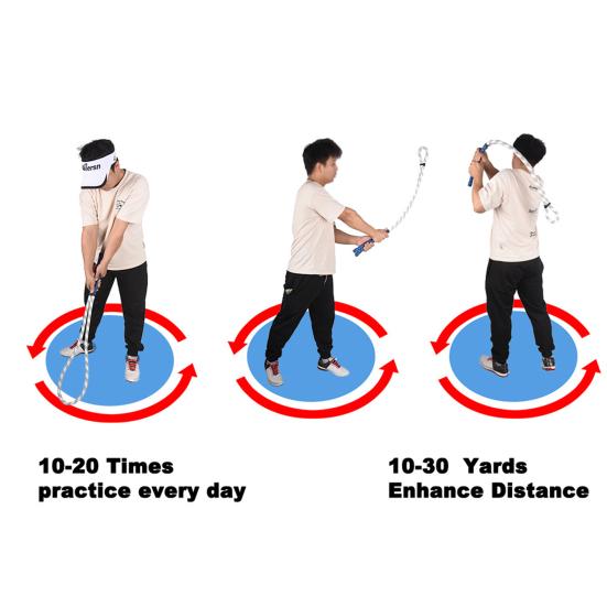 Golfový švih Cvičební lano Korektor držení těla Trenér švihu Fitness Lano Zahřívací Cvičení Vybavení Tréninkové příslušenství pro začátečníky