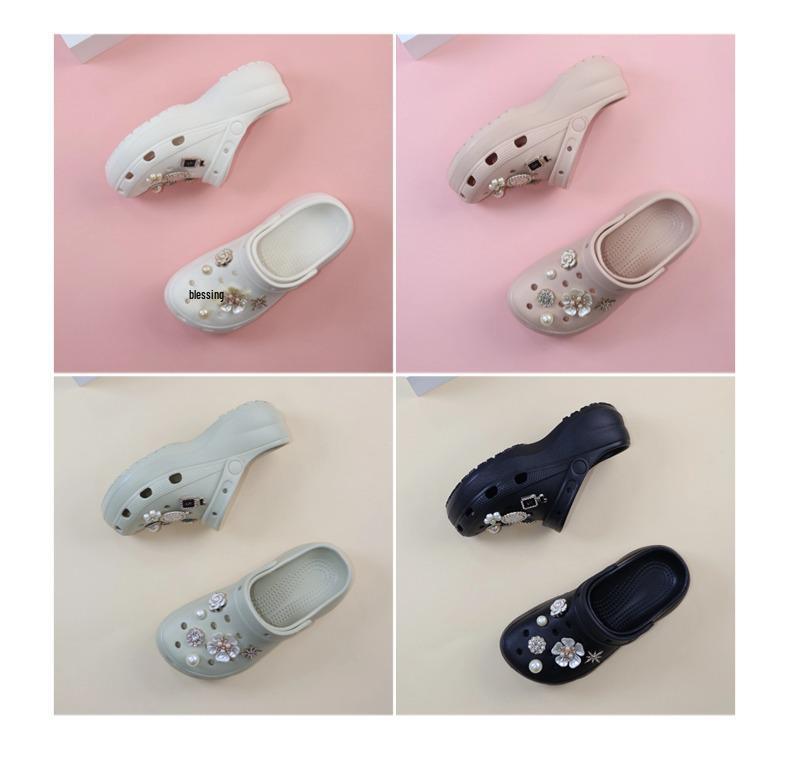 Children's Non-slip Thick Sole Summer Sandals – Versatile Closed-toe Half Slippers for Outdoor Wear