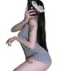 2025 Women's High Neck Sleeveless Knitted Sweater Dress - Sexy, Pure Desire Style