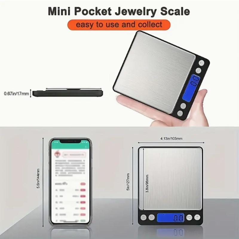 1 stk 3 kg digital mat kjøkkenvekt Oppgradert minilommevekt med høy nøyaktighet Måler i gram for matlaging Bake smykker