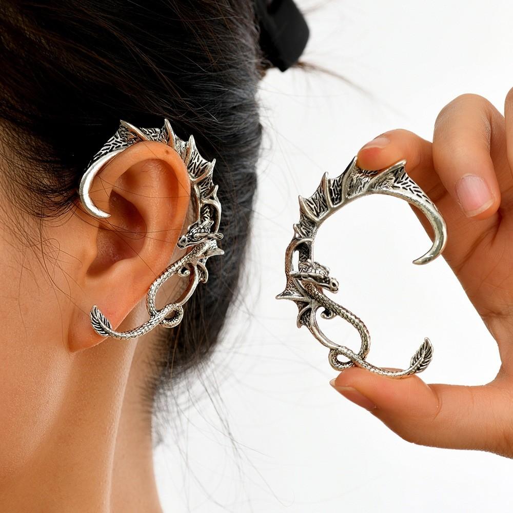 Retro Alloy Dragon Ear Hooks For Men Women Gothic Punk Fashion