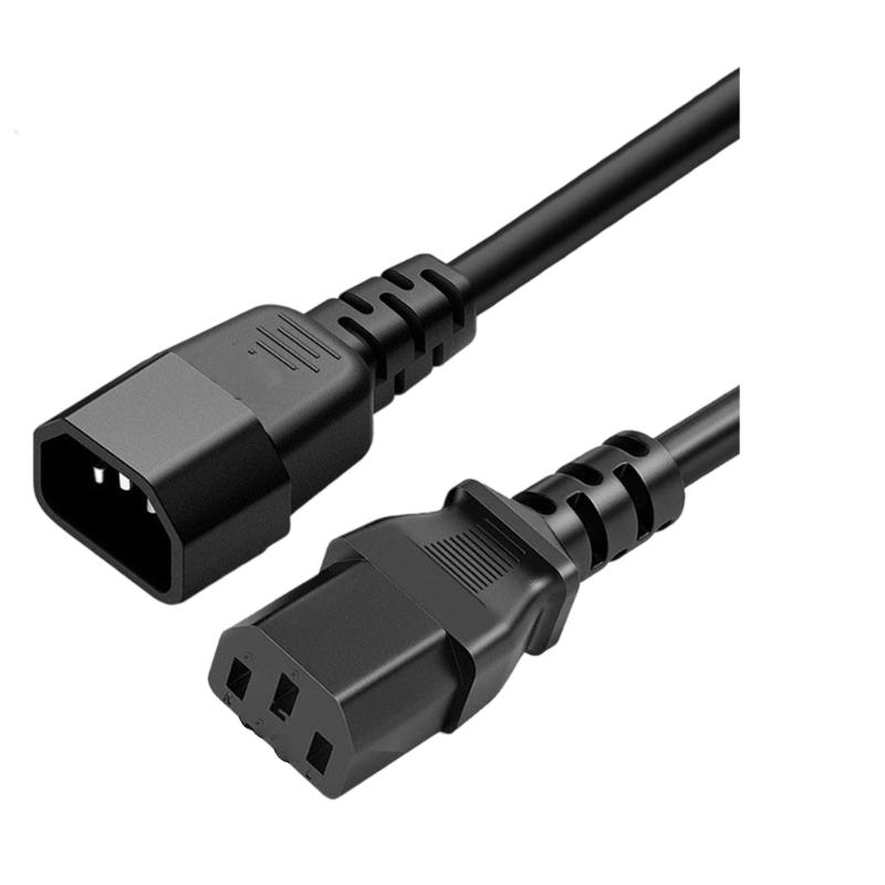 

18AWG C13 C14 Power Extension Cord With Flame Retardant PVC Coating Computer Power Extension Cable For Industrial Use