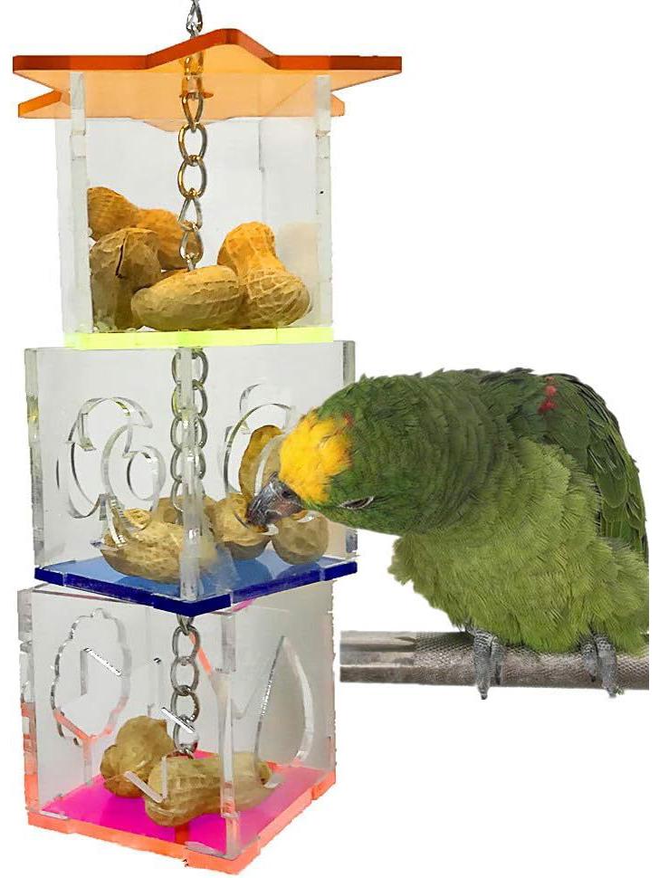 

Игрушка для попугая для добывания корма: Акриловый аксессуар для фруктовой клетки - Развивающая и милая игрушка для птиц
