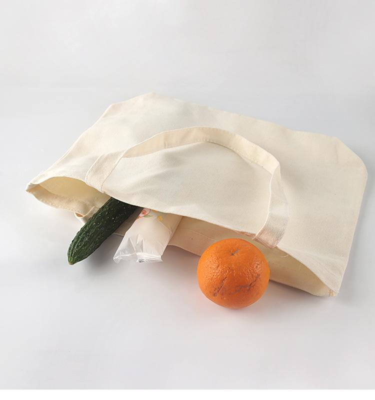 Saf Pamuklu Kanvas Bez Çanta - Alışveriş, Reklam, Kendin Yap ve Boyama İçin Boş El Çantası