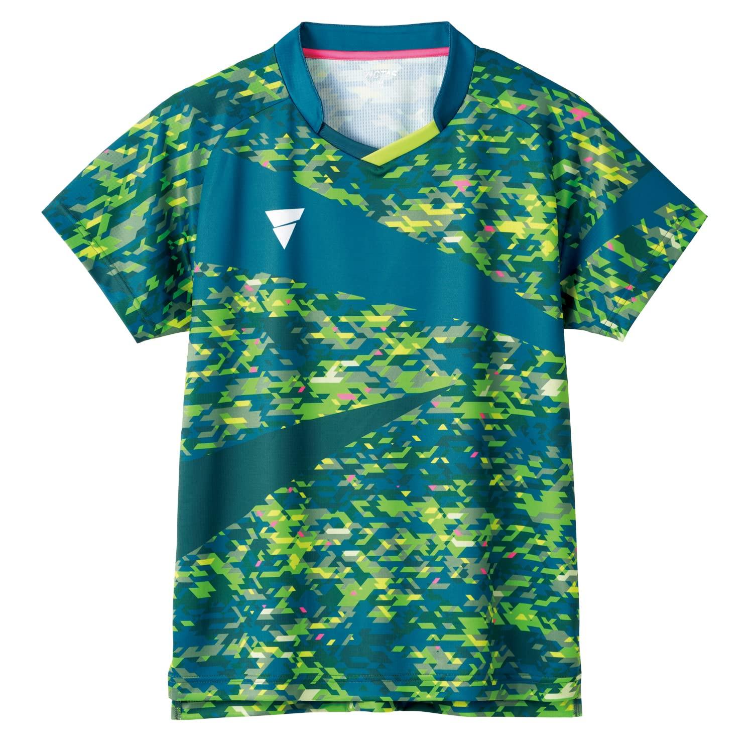 

Victorus Table Tennis Game Shirt Table Tennis Green Size 51221 V-GS240, J.T.T.A (Japan Association) Approved, Unisex, (4000), 2XS,