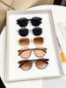 5Pcs Retro Fashion Round Frame Sunglasses, Multi-Color Classic Color Scheme, Suitable for Fashionable Outfits and Vacations