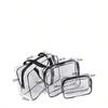 PVC large capacity transparent makeup bag, wash and storage bag, women's cosmetics bag