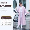 Women's Long Single-Piece Stormproof Raincoat with Electric Battery for Adults