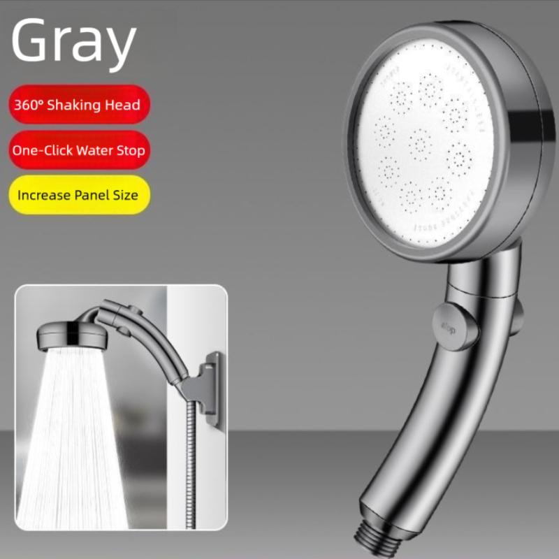 High Pressure Shower Head With One-key Stop Button Adjustable Water Saving Handheld Showerhead Universal Bathroom Spray Nozzle