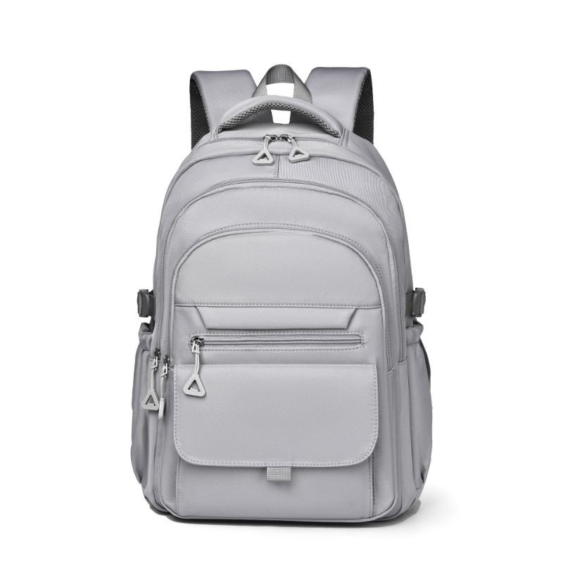 New Solid Color Middle School Student Schoolbag Simple Large-capacity Travel Backpack Women's Leisure Outdoor Travel Backpack