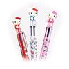 JVPEN WRITING INSTRUMENT Wociud Hello Kitty 0.7mm 6-Color Multicolor Ballpoint Pen with Hello Kitty Figure (Set of 3)