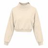 Mock Neck Sweatshirts Womens Fall Oversized Turtleneck Long Sleeve Cropped Pullover Winter Casual Loose Fit Cute Tops