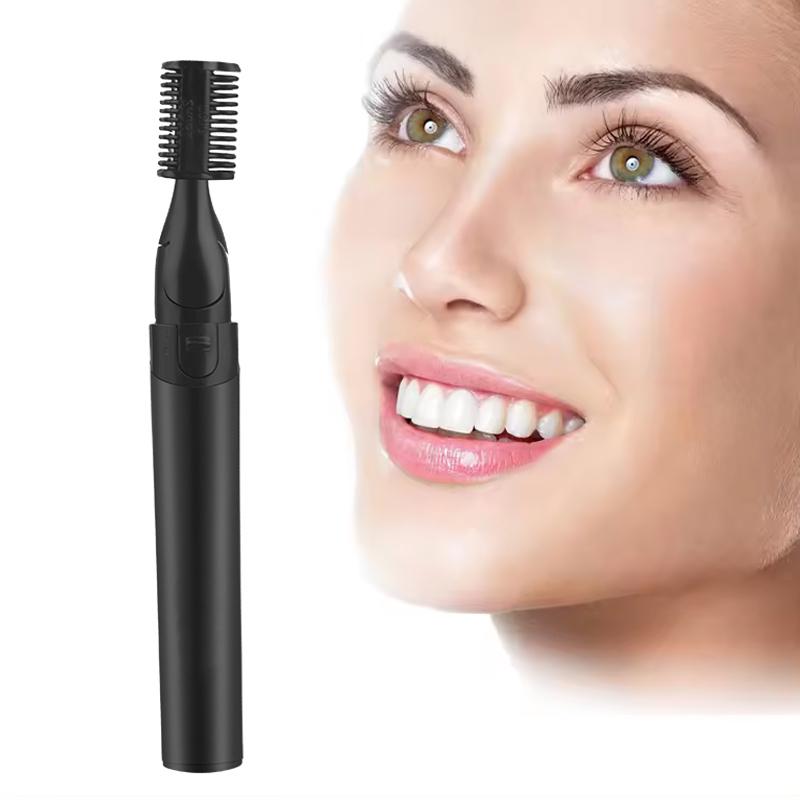 Electric Eyebrow Trimmer Razor Brow Shaping Portable Shaving with Duals Cutter Head Design Washable Hair Trimmer Razor Tools