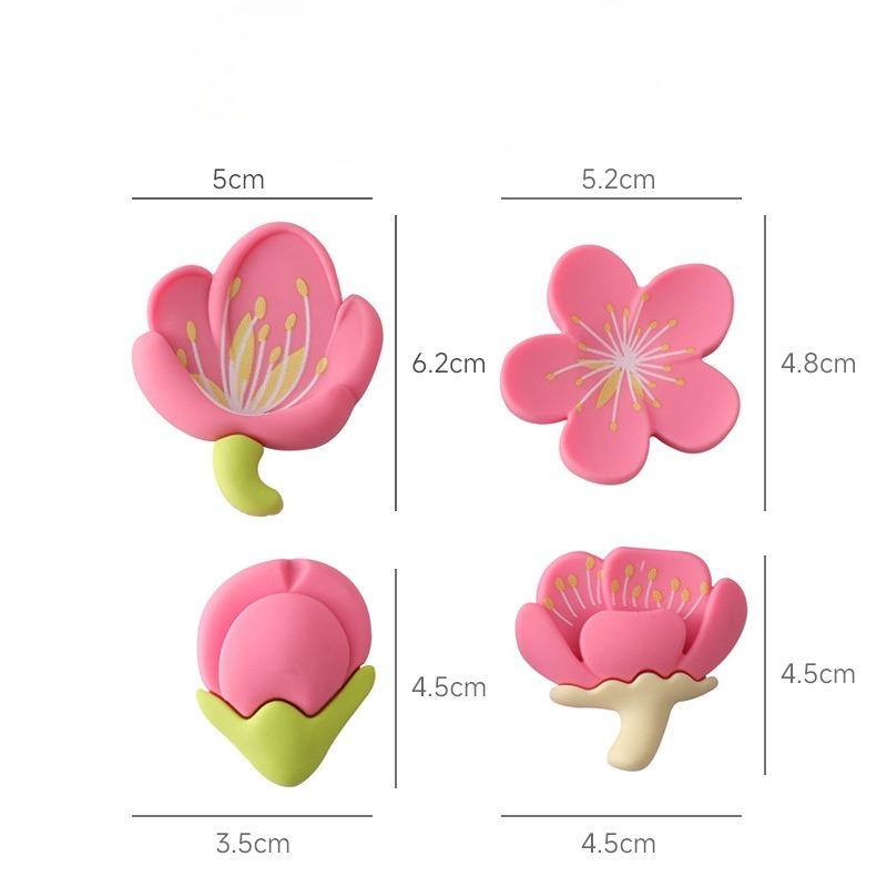 Pastoral Flower Refrigerator Magnet Magnetic Sticker Cartoon Flower Sunflower Resin Decorative Magnetic Sticker