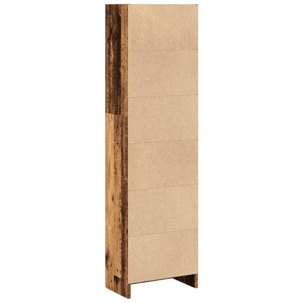 Vidaxl Regał, Stare Drewno, 40X24X143 Cm, Materiał Drewnopochodny
