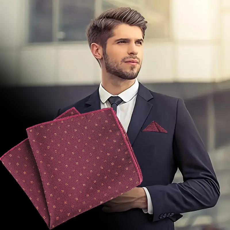 1PC Polyester Fiber Business Meetings Delicate Feel Suit Pockets Pocket Square Formal Dress Bright Lightweight Soft Gentlemanly