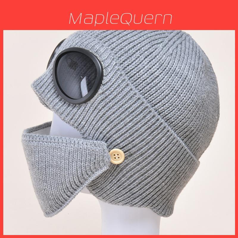 Cappello con paraorecchie a Maglia per Donna con Calore Spesso e Protezione Antivento per Attività Invernali all'Aperto