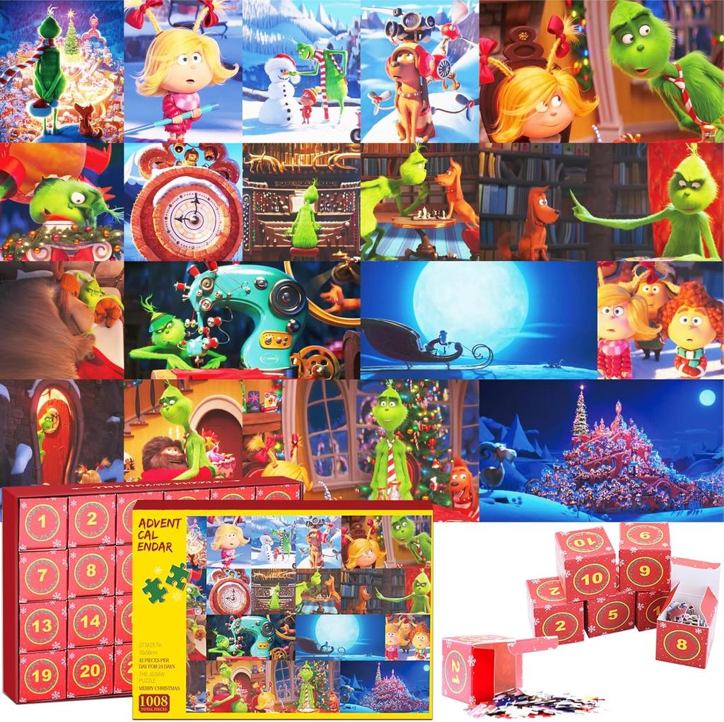 Kalendarz adwentowy puzzle boże narodzenie układanka 1008 szt