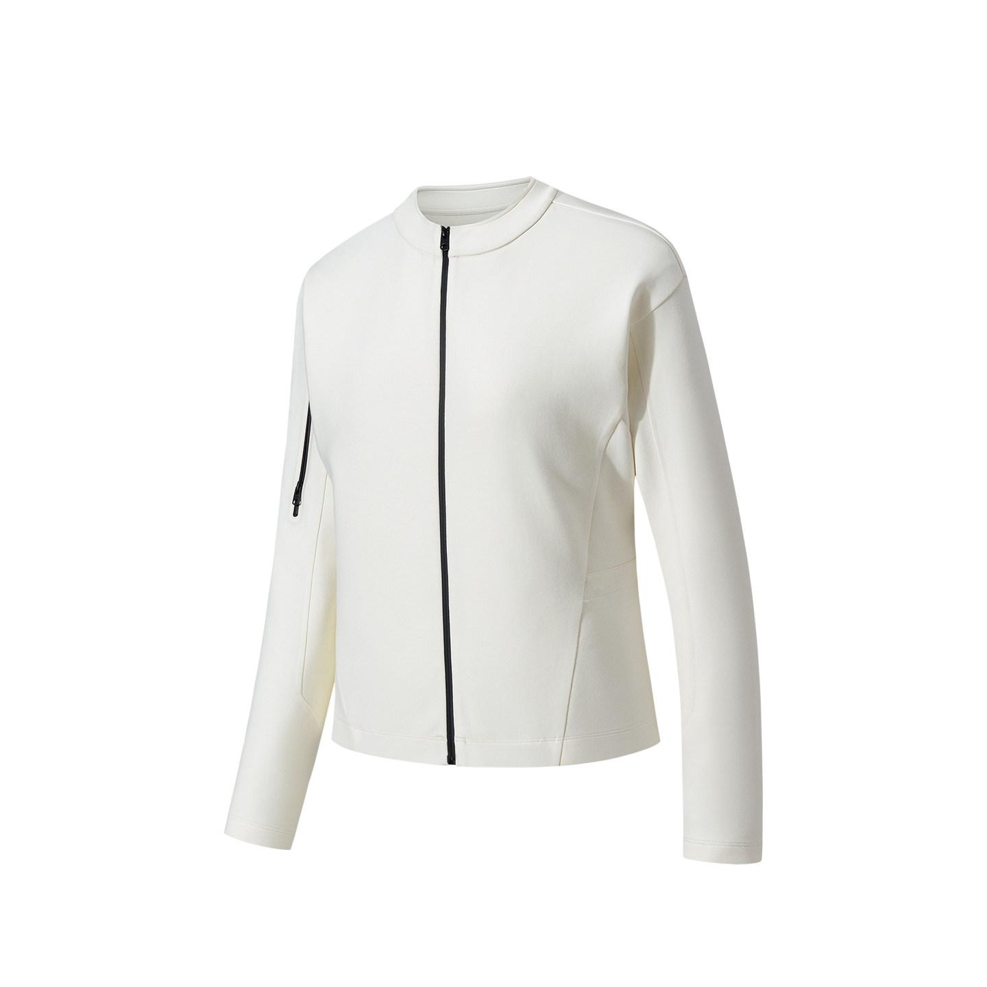 

Anta Champion All-Weather Series Simple Fashion Zipper Versatile Sports Cardigan Long Sleeve Knitted Sweater Women tops 162610716-1 L