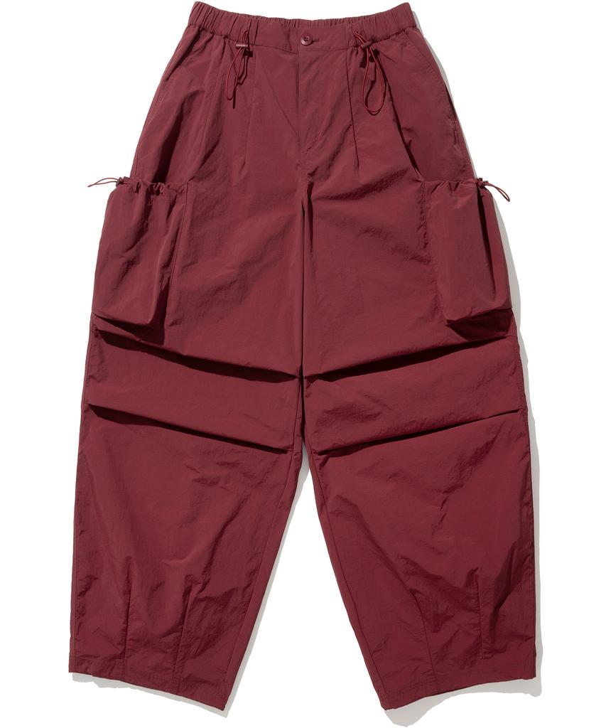 NOT4NERD Nylon Big Pocket Parachute Pants - Red