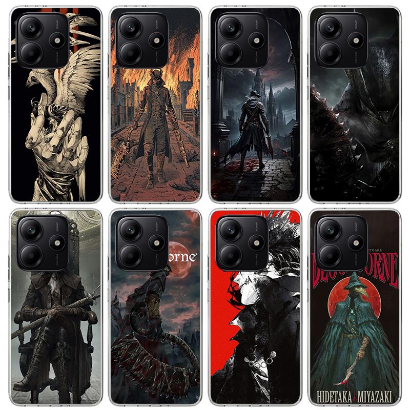 Bloodborne Game Phone Case For Xiaomi Redmi Note 15 14 14S 13 12S 12 Pro Plus 11S 11 10S 10 4G Cover 11E 11T 5G Print Fundas Red