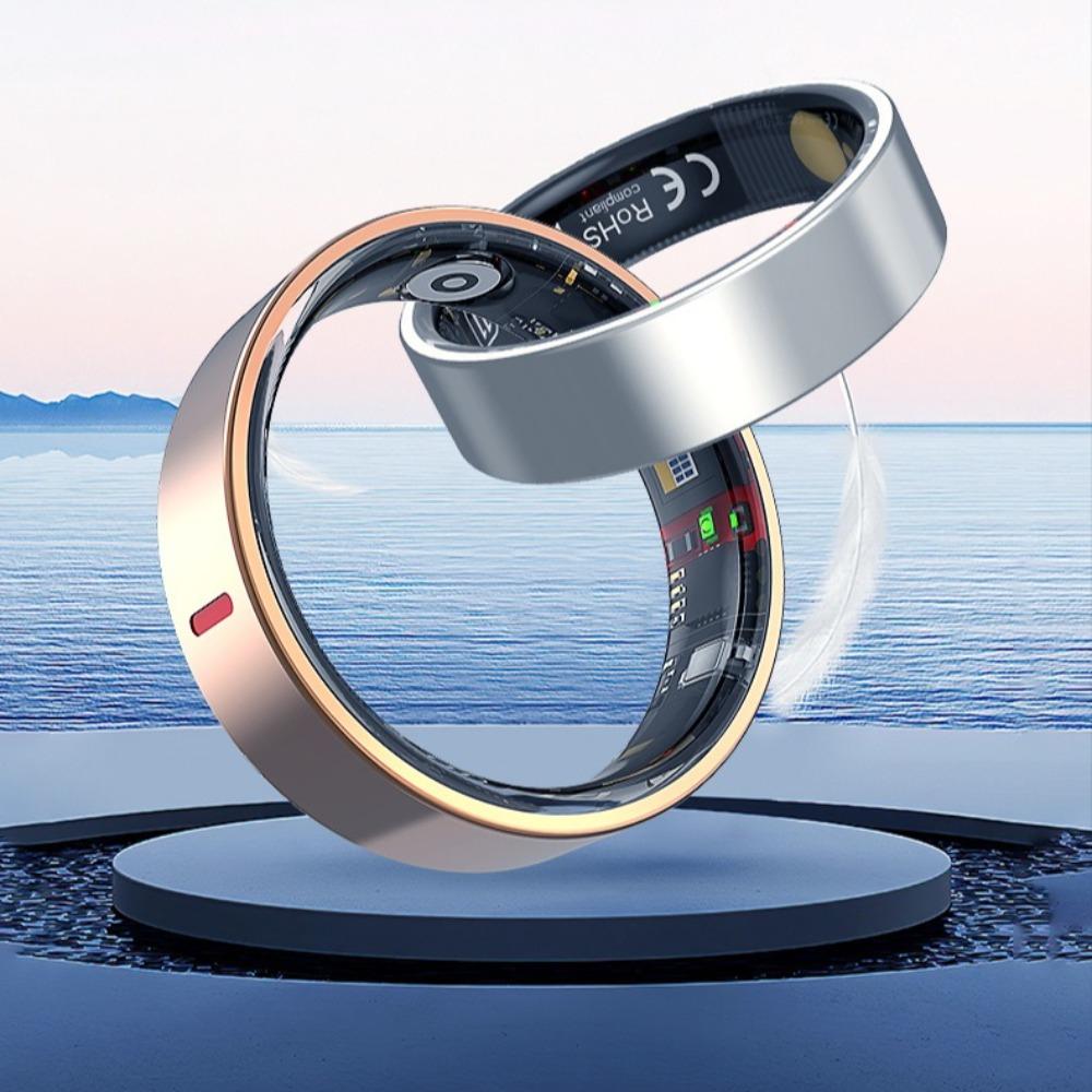 Smart ring monitors heart rate, blood oxygen, blood pressure, blood sugar, sleep, HRV health, step counting,  dad's gift, Valentine's Day gift
