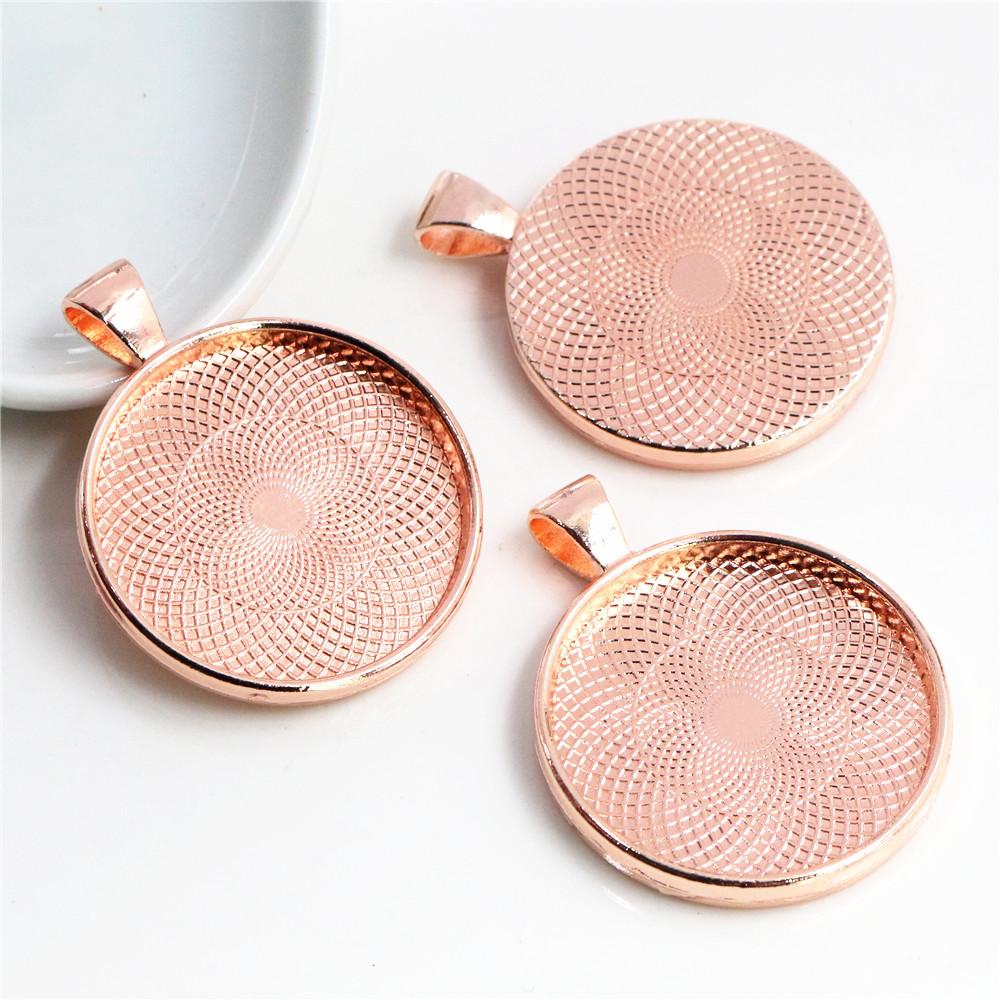 5pcs/Lot 30mm Inner Size 9 Colors Plated Classic Style Cabochon Base Setting Charms Pendant